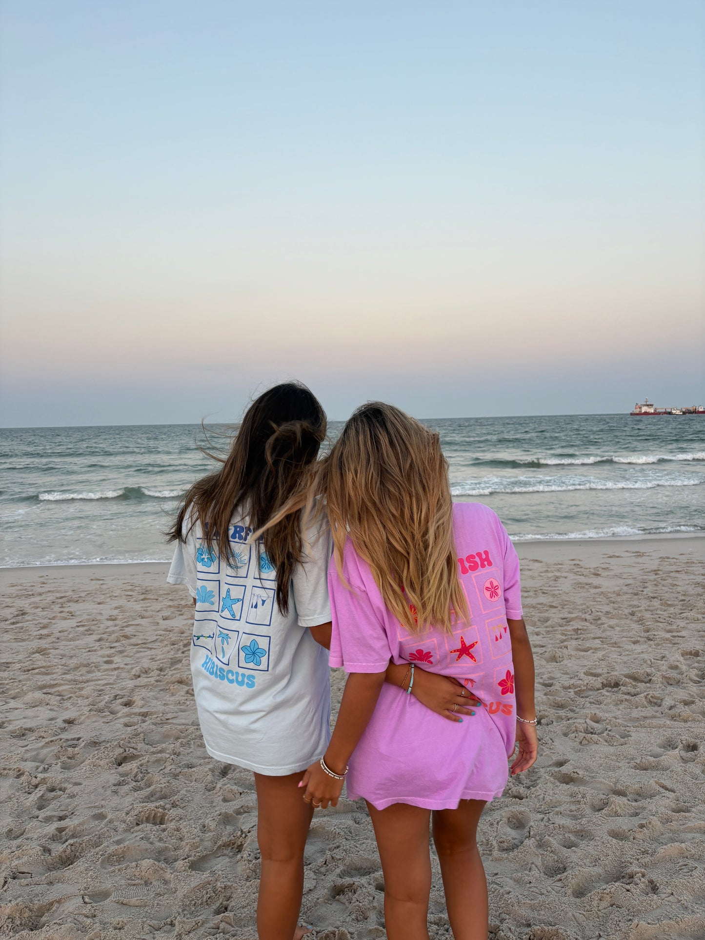 Starfish Hibiscus Classic Tee- Maui Blue
